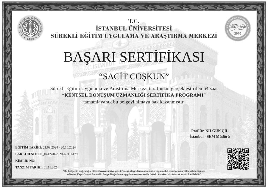 Certificates